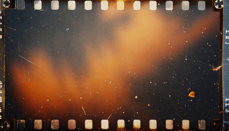 abstract film texture background with grain dust and explosionの素材