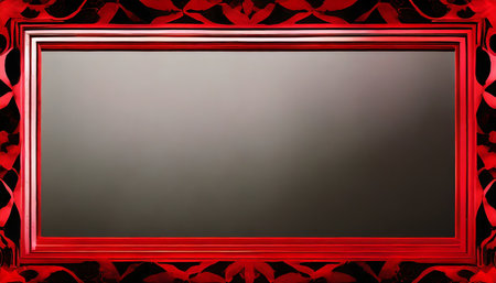 dark frame in red colors border with negative space empty spaceの素材