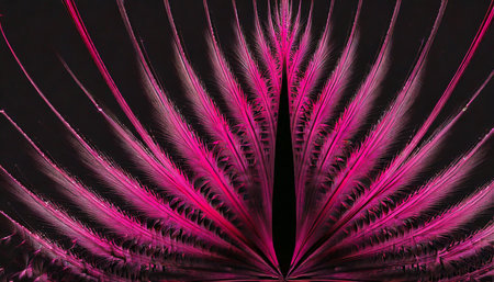 spear points in pink an abstract fractal creation with an optically challenging spear point design in black and pinkの素材