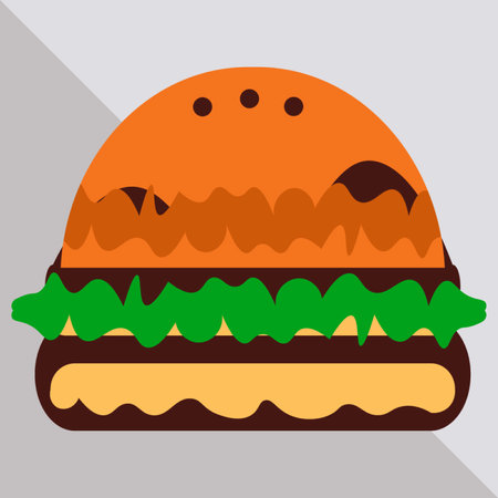 cheeseburger on whiteのイラスト素材