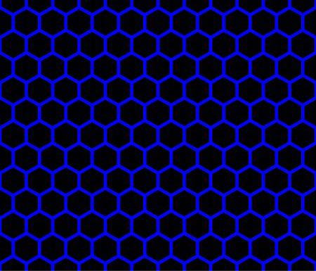 Seamless Hexagon Blue and Black Patternのイラスト素材