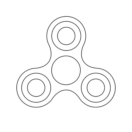Fidget Spinner Icon Isolatedの写真素材