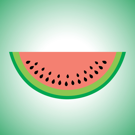 Summer Fresh Juicy Watermelon Slice Vectorのイラスト素材