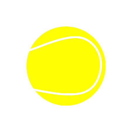 Yellow Tennis Ball Icon Isolated on White Backgroundのイラスト素材