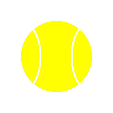 Yellow Tennis Ball Icon Isolated on White Backgroundのイラスト素材