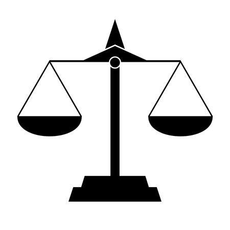 Black Scale Silhouette Isolated, Justice - Equalityの写真素材