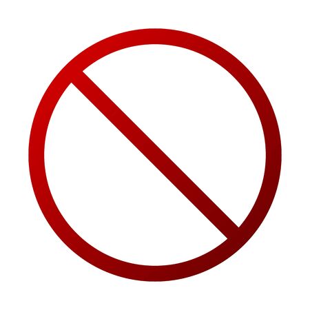 Dark Red Forbidden Sign Vector Isolated - Prohibition, Warningのイラスト素材