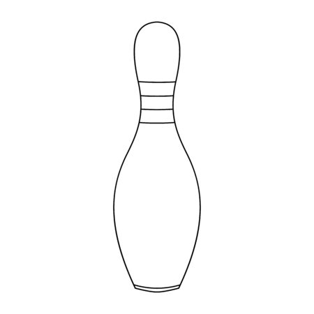 Standing Bowling Pin Illustration Isolatedの写真素材