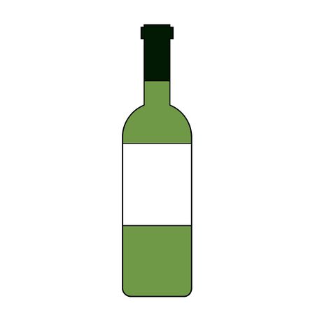 White Wine Bottle Isolated Iconの写真素材