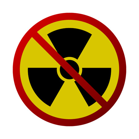 Abstract Radiation Forbidden Sign Isolated - Antiwar, Nuclear Threatの写真素材