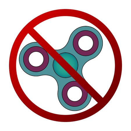 Fidget Spinner Forbidden Sign Isolatedの写真素材