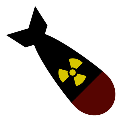 Atomic Bomb Vector Isolated - Nuclear Threat, War, Militaryのイラスト素材