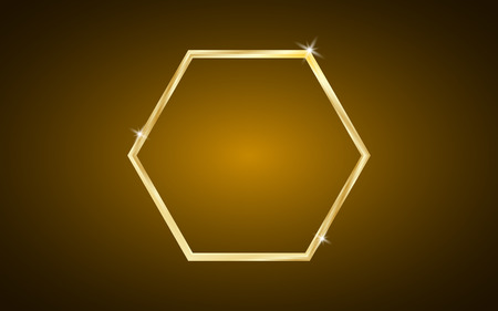 Luxury Shiny Gold Hexagon Background - Geometric Wallpaperのイラスト素材