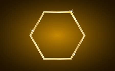 Luxury Shiny Gold Hexagon Background - Geometric Wallpaperの写真素材
