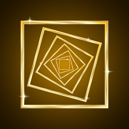 Abstract Gold Square Background, Concept - Life, Path, Destinyの写真素材