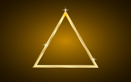Luxury Shiny Gold Triangle Background - Geometric Wallpaperの写真素材