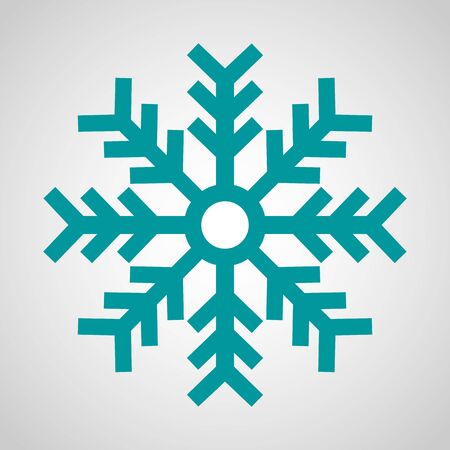 Blue Snowflake Icon - Christmas, Winter, Coldの写真素材