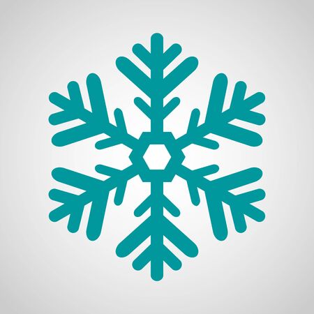 Blue Snowflake Icon - Christmas, Winter, Coldの写真素材