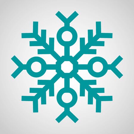 Blue Snowflake Icon - Christmas, Winter, Coldの写真素材