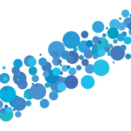 Blue Bubbles Isolated on White Background - Water, Liquidの写真素材