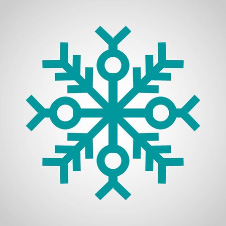 Blue Snowflake Icon - Christmas, Winter, Coldの写真素材