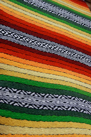 hand made national patterned rug striped