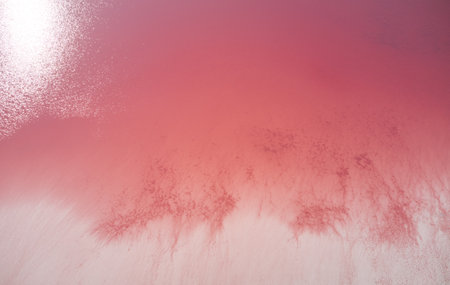 Amazing Nature, Surface With Water and Pink Salt Abstract Backgroundの写真素材