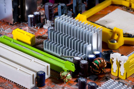 close up photo of a mother boardの写真素材