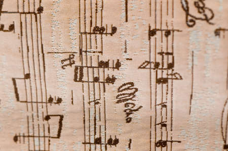 Akorda music on the fabric, abstract backgroundの写真素材