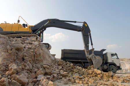 machine on tracks ship crushed by lorryの写真素材