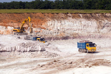 machine produces clay for the construction of urban facilities