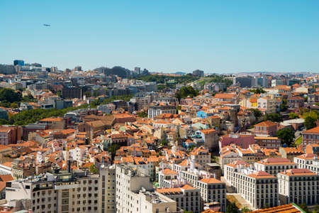 Cityscape in Lisbon, Portugal. On a clear sunny day.のeditorial素材
