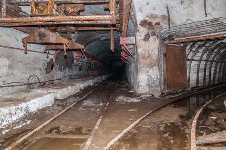 old abandoned coal mine tunnel