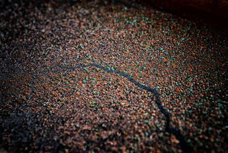 Rusty brown textured metal on the water. May be used as background