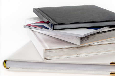 stack of books isolated on white background