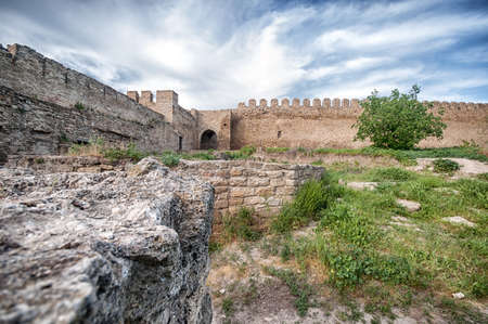 Citadel on the Dniester estuary. Old fortress in town Bilhorod-Dnistrovski, Odessa region. The South of Ukraineのeditorial素材