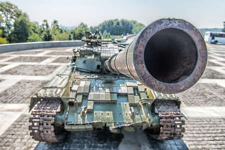 The main tank T-64 of Ukrainian army. Established in the early 1960 's in the Kharkiv Morozov Design Bureauのeditorial素材