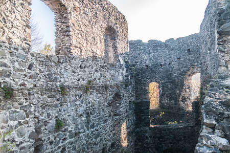 Nevitsky Castle ruins Kamyanitsa village , 12 km north of Uzhgorod, Zakarpattia Oblast, Ukraine Built in 13th centuryの写真素材