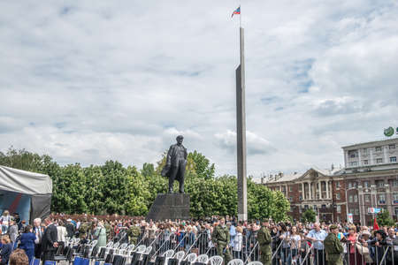 DONETSK, Donetsk People Republic. Victory Day Parade. 2016, May 9.のeditorial素材