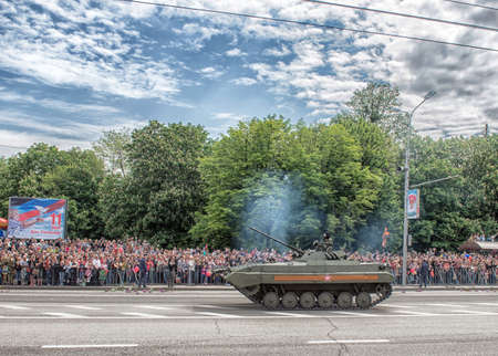 DONETSK, Donetsk People Republic. Victory Day Parade. 2016, May 9.のeditorial素材