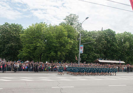 DONETSK, Donetsk People Republic. Victory Day Parade. 2016, May 9.のeditorial素材