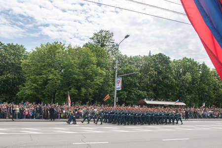 DONETSK, Donetsk People Republic. Victory Day Parade. 2016, May 9.のeditorial素材