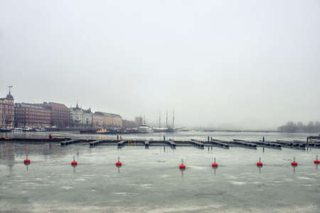 City landscape. North Harbor in Helsinki, Finlandの写真素材