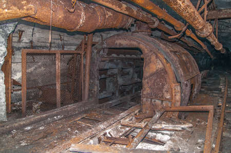 old abandoned coal mine tunnel