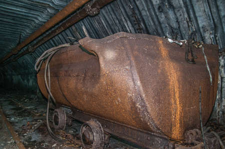 old abandoned coal mine tunnelの写真素材