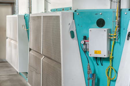 Interior of automatic line for the production of feedのeditorial素材