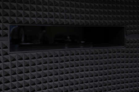 Close up of studio sound acoustical foam Background.の写真素材