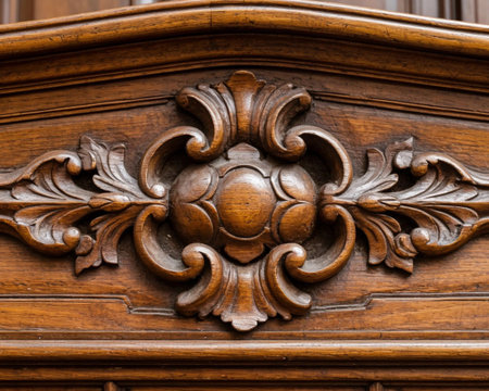 Detail of the wooden door of an old church in Florence, Italyの素材