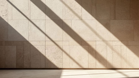 Light and shadow on the wall in the roomの素材