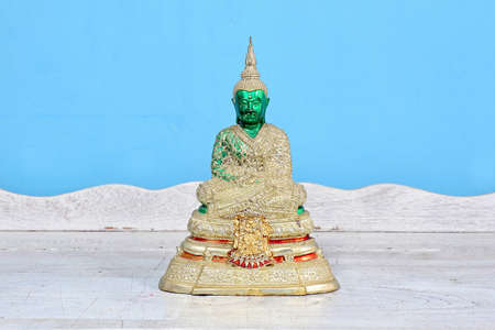 The emerald buddha statue, Green Buddha, Antique Buddha statue, Thailandの写真素材